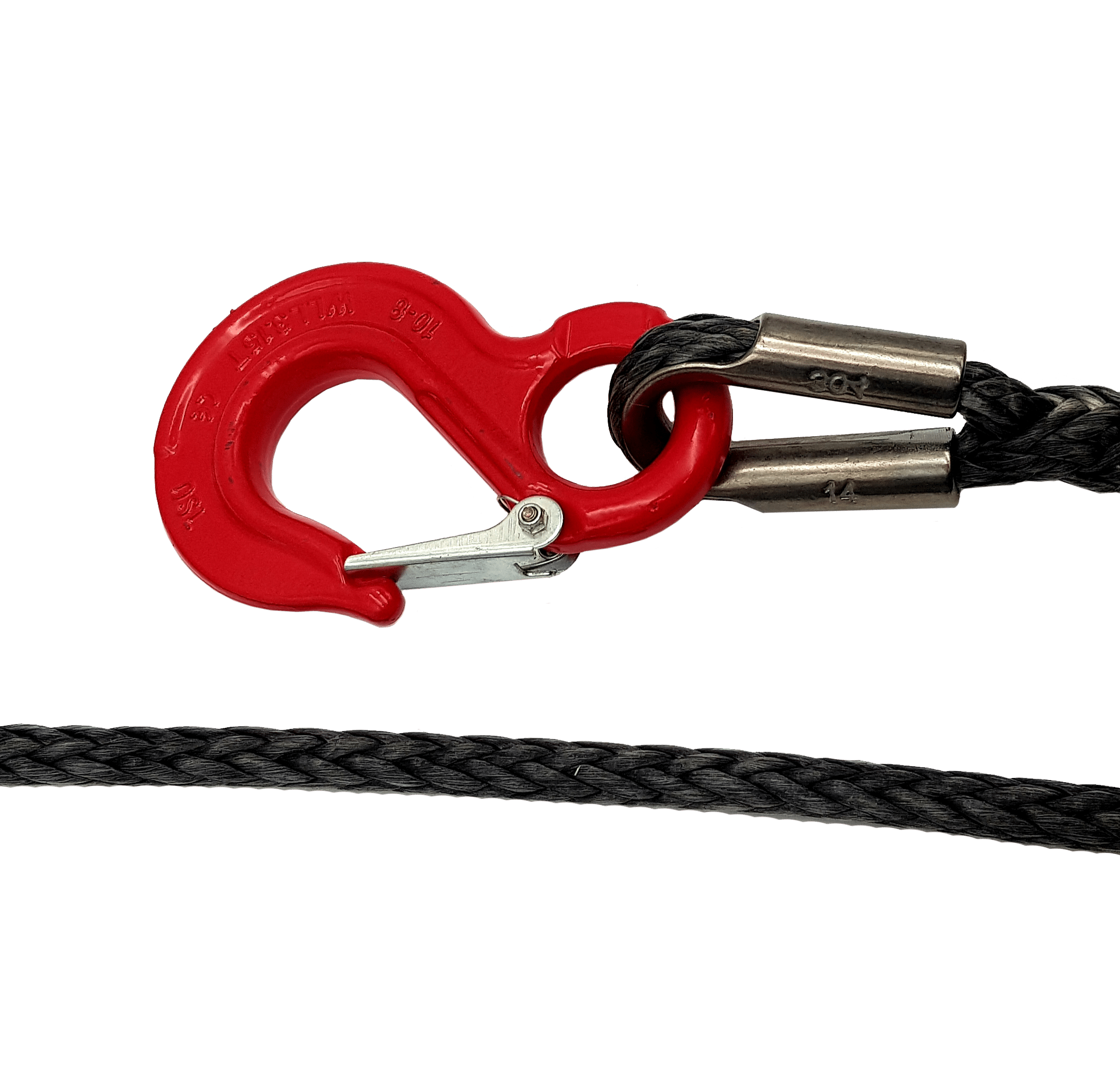 11mm x 55m RED Winches synthetic winch line with hook